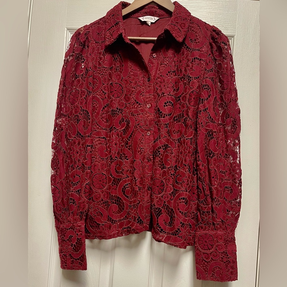 NEW Nanette Lepore Long Sleeve Blouse - Picture 2 of 9